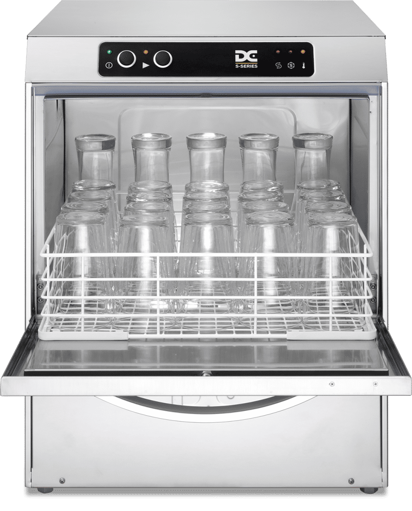 DC Standard Range SG45D Glasswasher with Drain Pump  450mm Rack 25 Pint Capacity
