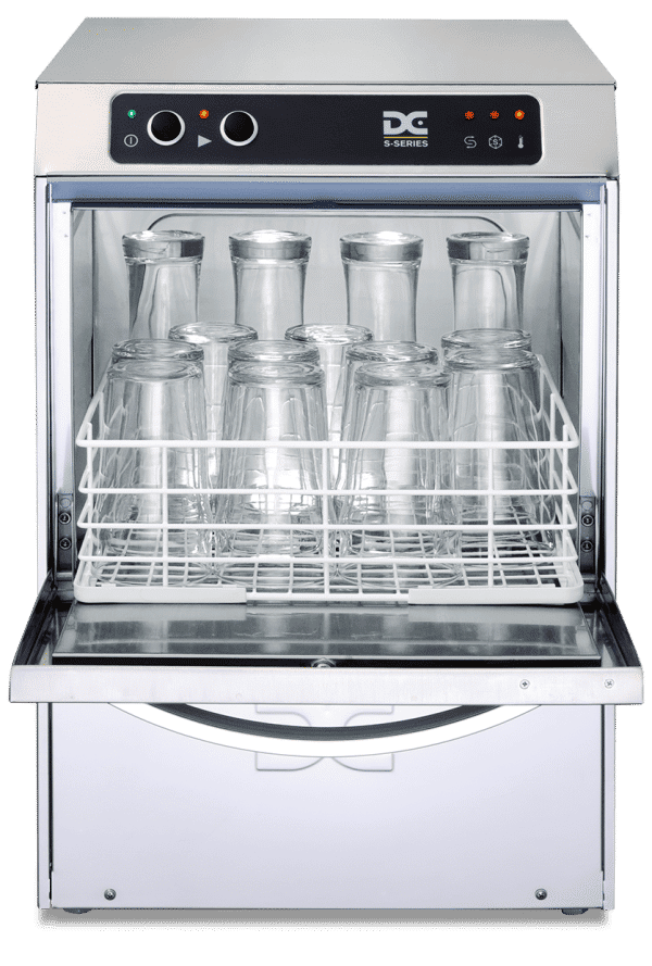 DC Standard Range SGP35IS Tall Glasswasher with Integral Softener  350mm Rack 14 Pint Capacity