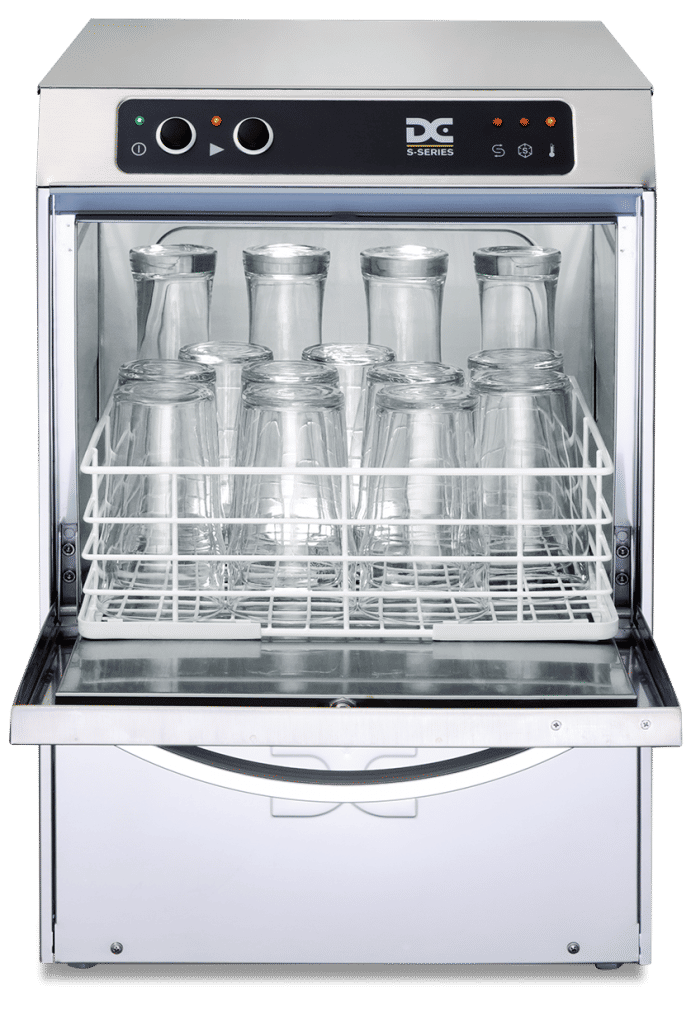 DC Standard Range SGP35IS Tall Glasswasher with Integral Softener  350mm Rack 14 Pint Capacity