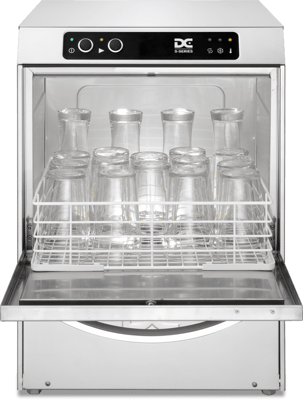 DC Standard Range SGP40D Tall Glasswasher with Drain Pump  400mm Rack 18 Pint Capacity