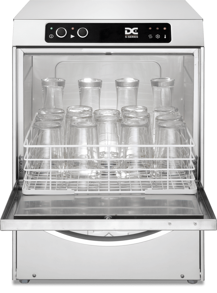 DC Standard Range SGP40D Tall Glasswasher with Drain Pump  400mm Rack 18 Pint Capacity