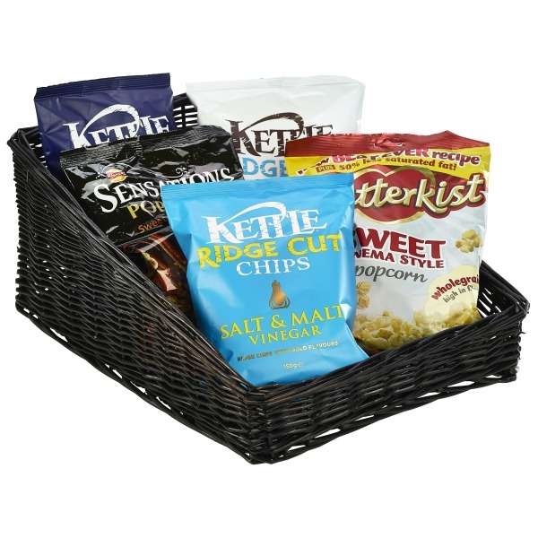 WDB-4636SBK Wicker Display Basket Black 46X36X20cm