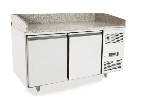 Atosa EPF3495GR 2 Door Granite Top Pizza Counter Fridge 485 Litres