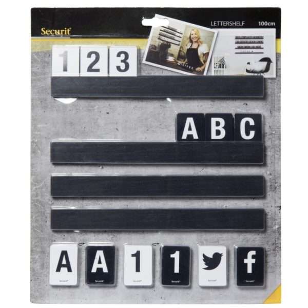 Letter Shelf 1m Black (Includes 169 Characters)