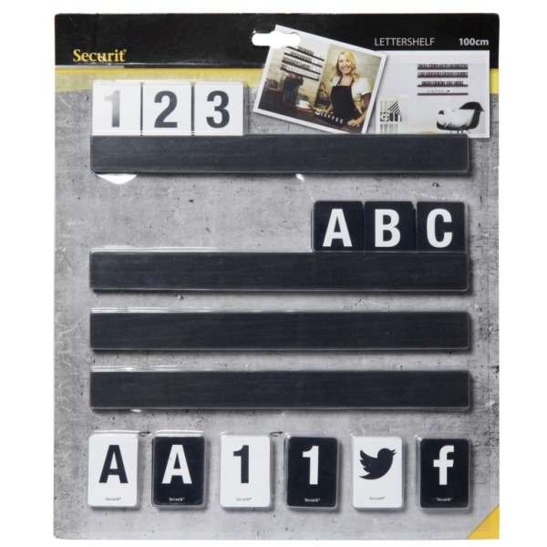 Letter Shelf 1m Black (Includes 169 Characters)