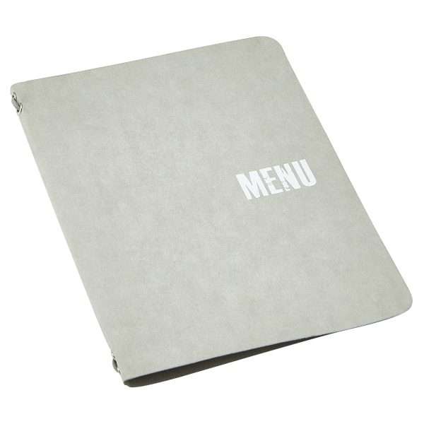 Washable Paper A5 Menu Holder Grey
