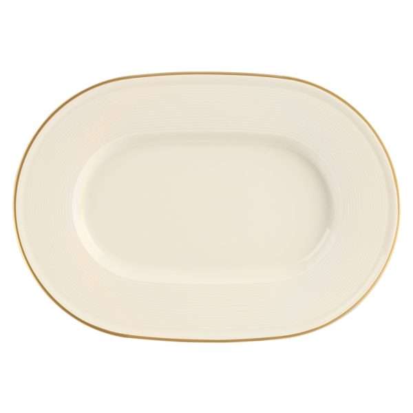 Porland Academy Line Gold Band Oval Plate 25cm QTY: 6