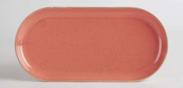 Seasons by Porcelite Coral Narrow Oval Plate 30cm QTY: 6