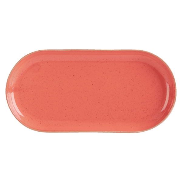 Seasons by Porcelite Coral Narrow Oval Plate 32x20cm/12.5×8″ QTY: 6