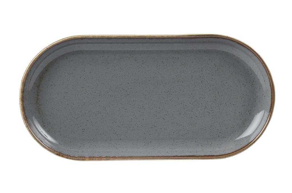 Seasons by Porcelite Storm Narrow Oval Plate 32x20cm/12.5×8″ QTY: 6