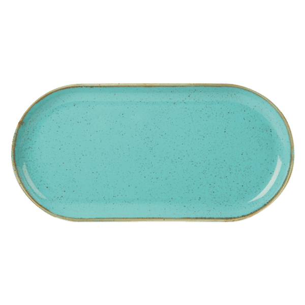 Seasons by Porcelite Sea Spray Narrow Oval Plate 32x20cm/12.5×8″ QTY: 6