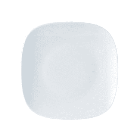 Porcelite Square Coupe Shaped Plate 22cm(25cm) 8.5″(10″) QTY: 12