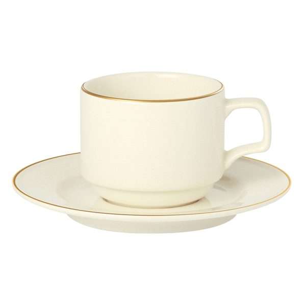 Academy Academy Event Gold Band Saucer To Fit Stacking Cup (A322107) QTY: 6