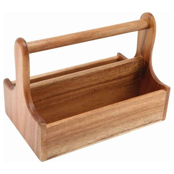 Genware Dark Wood Table Caddy qty:1