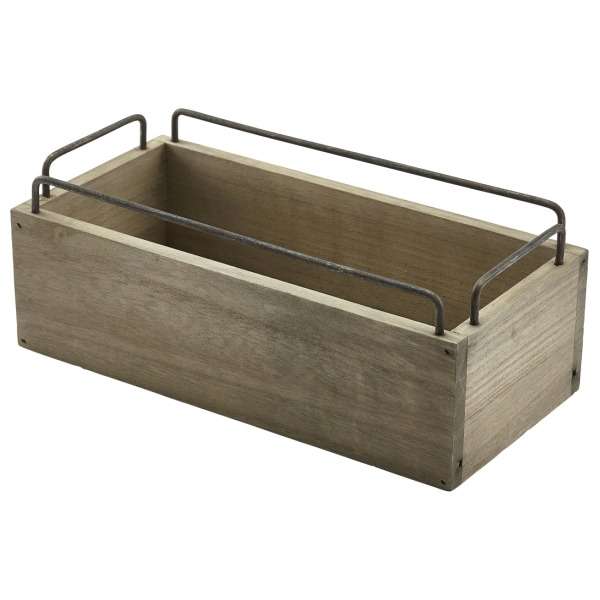 Industrial Wooden Crate 25 x 12 x 9.5cm qty:1