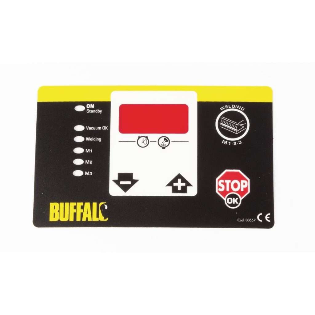 Control Panel Adhesive Label for Buffalo Vac Pack Machine