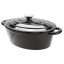 0000755 black cast iron oval casserole 24cm 450