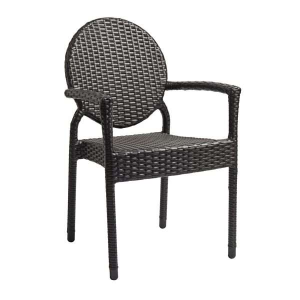Blake Stacking Armchair – Black Weave