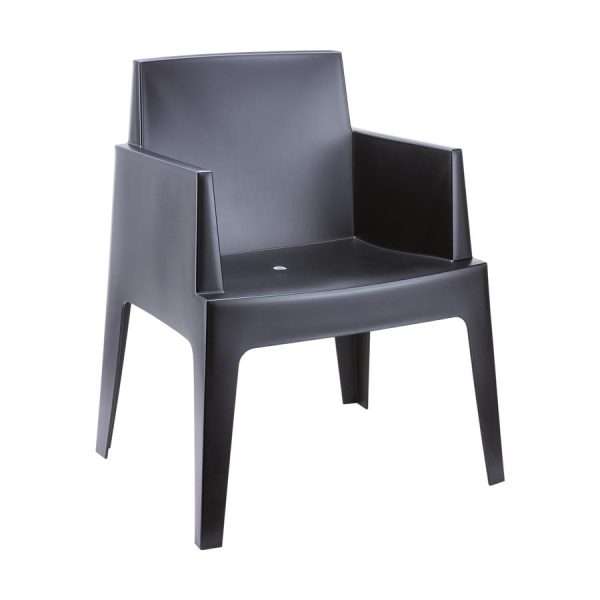 Box Arm Chair – Black