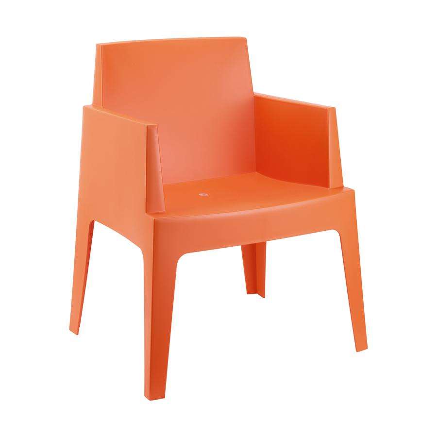 Box Arm Chair – Orange