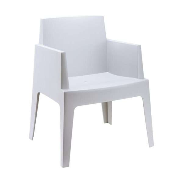 Box Armchair Silver Grey