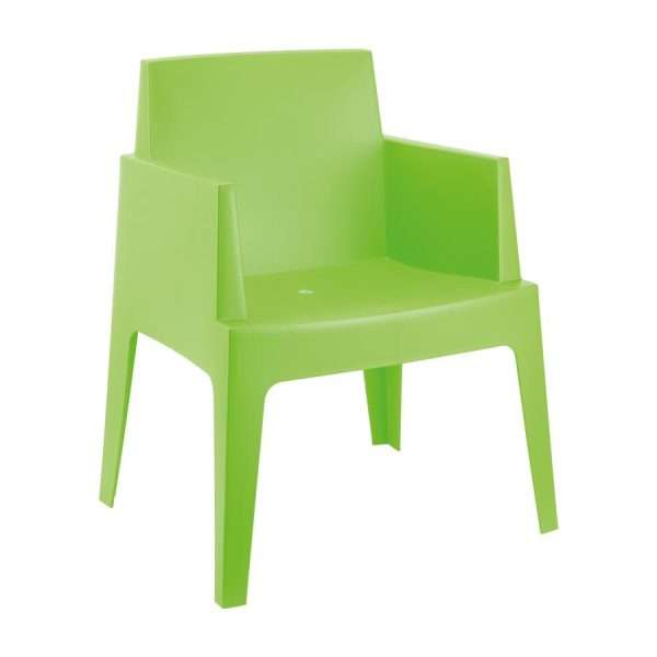 Box Arm Chair – Tropical Green