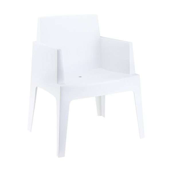 Box Arm Chair – White