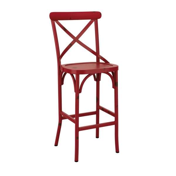 Café Bar Stool – Vintage Red