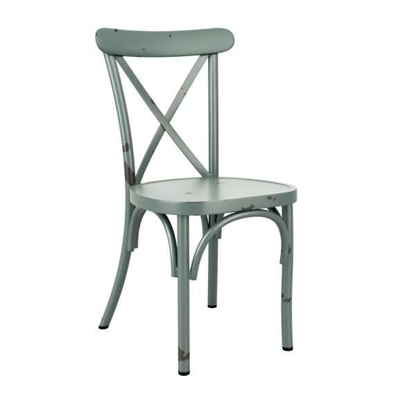 Cafe Stacking Side Chair Vintage Light Blue ZA.435C