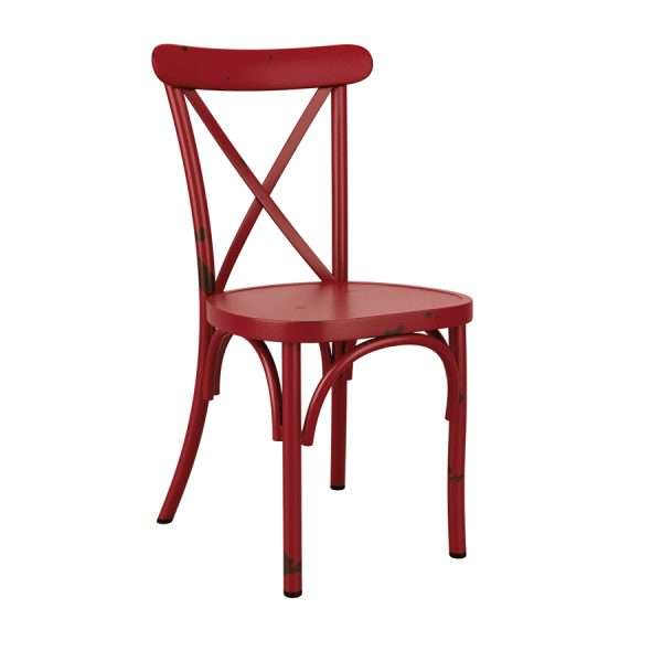 Cafe Stacking Side Chair Vintage Red ZA.436C