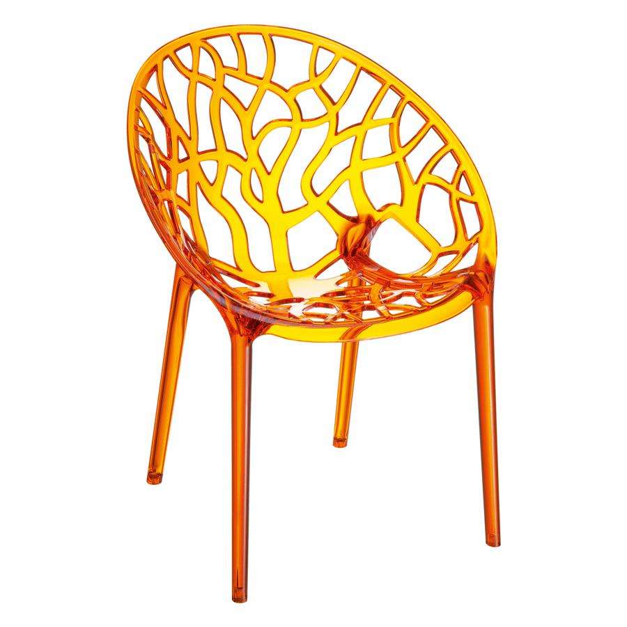 Crystal Arm Chair – Orange Transparent
