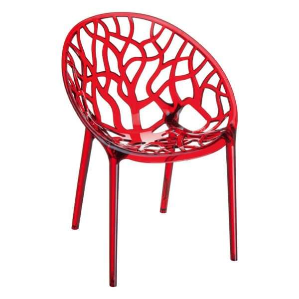 Crystal Arm Chair – Red Transparent
