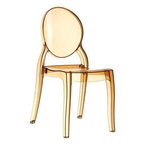 Elizabeth Side Chair Amber Transparent