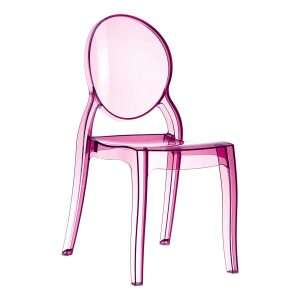 Elizabeth Side Chair Pink Transparent