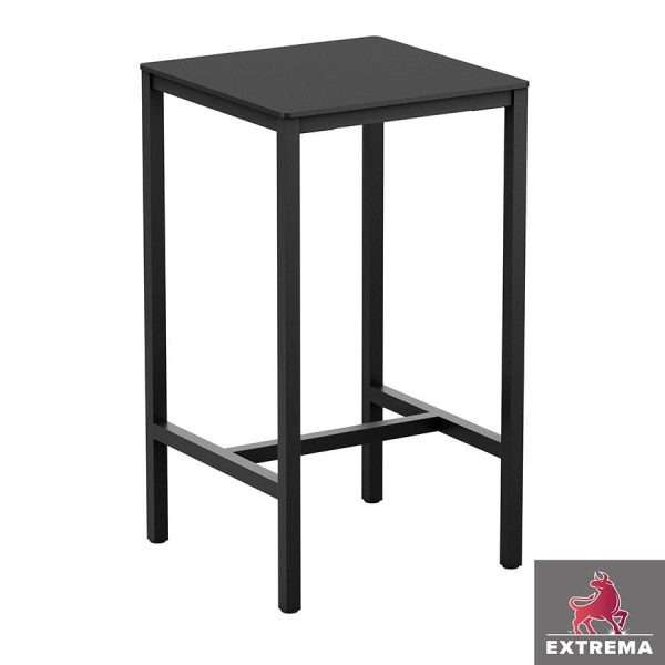 Extrema Black 4 Leg Poseur Table – Black – 69x69cm