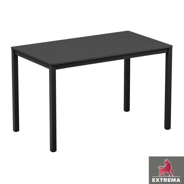 Extrema Black 4 Leg Dining Table – Black – 119x69cm