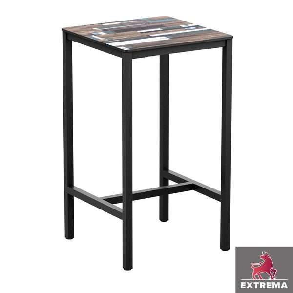 Extrema Driftwood Bar Square Table