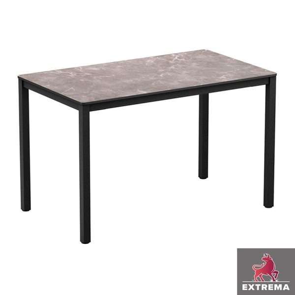 Extrema Marble 4 Leg Dining Table – Black – 119x69cm