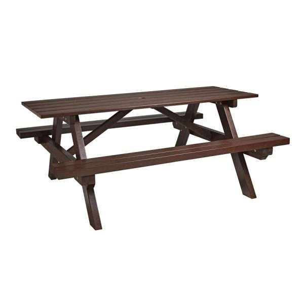 Greenway Recycle Picnic Bench – Dark Oak