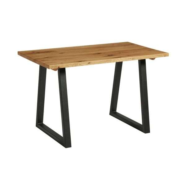 Hardwick ‘A’ Dining Table – Black – Character Oak – 120cmx70cm