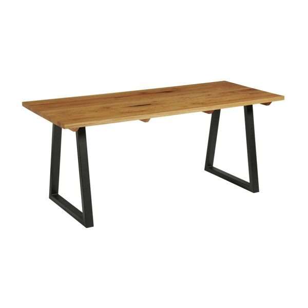 Hardwick ‘A’ Dining Table – Black – Character Oak – 180cmx75cm