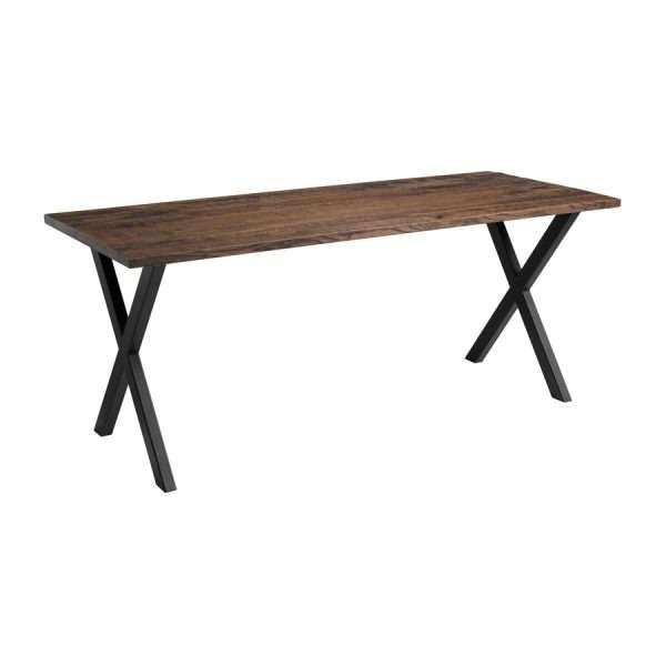 Highcross ‘X’ Dining Table – Black – Smoked – 180cm x 75cm