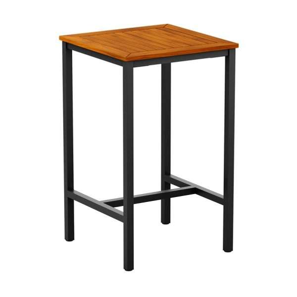 ICE – 4 Leg Poseur Table – Black – 80x80cm