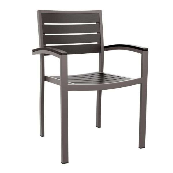 Likewood Arm Chair – Black – Frame Grey 7012