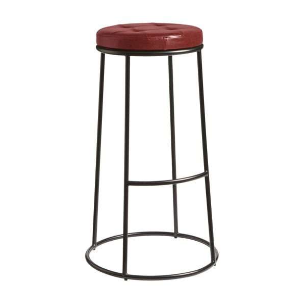 Max 75 – Black metal frame – Vintage Red Seat