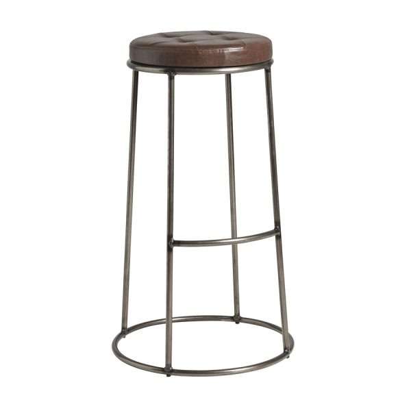Max 75 – Clear Lacquered metal frame – Vintage Brown Seat