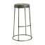 Max High Stool Clear Lacq Frame Vintage Silver Seat Pad ZA.7293ST