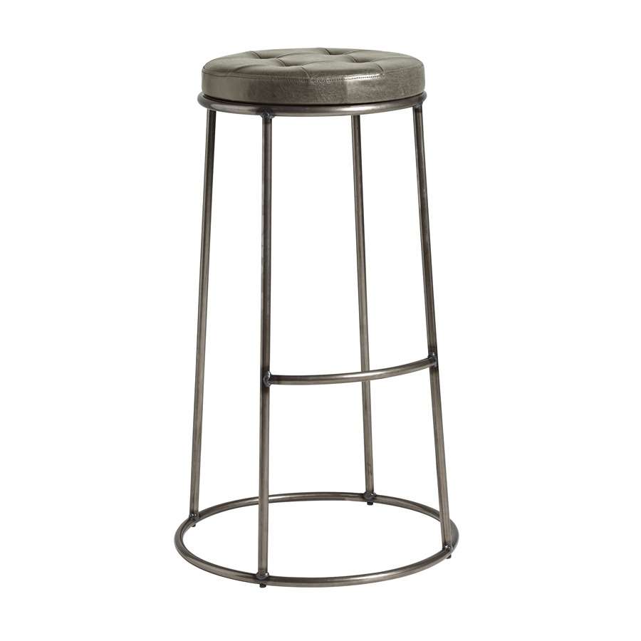 Max-High-Stool-Clear-Lacq-Frame_Vintage-Silver-Seat-Pad-ZA.7293ST Max 75 – Clear Lacquered metal frame – Vintage Silver Seat