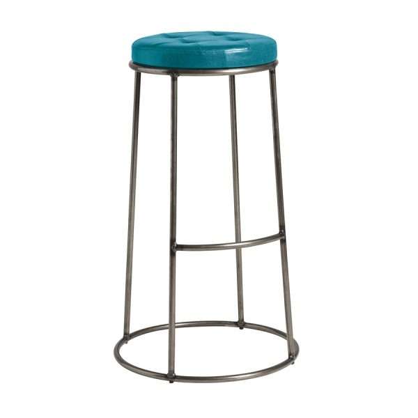 Max 75 – Clear Lacquered metal frame – Vintage Teal Seat