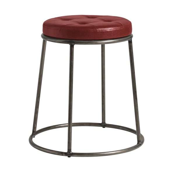 Max 45 – Clear Lacquered metal frame – Vintage Red Seat